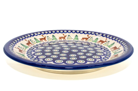 Farfurie intinsa, rotunda, Reindeer, ceramica smaltuita, pictata manual, 24,0 cm [2]