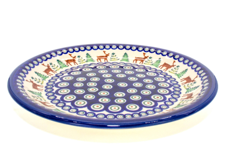 Farfurie intinsa, rotunda, Reindeer, ceramica smaltuita, pictata manual, 24,0 cm [4]