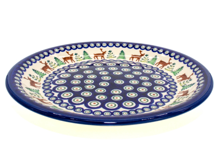 Farfurie intinsa, rotunda, Reindeer, ceramica smaltuita, pictata manual, 24,0 cm [3]