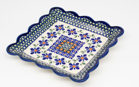 Set "welcome", 2 platouri servire, ceramica poloneza pictata manual [2]