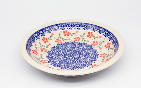 Farfurie rotunda adanca Floral Heaven, ceramica smaltuita, pictata manual, 22,2 cm [2]