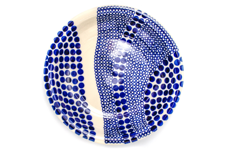 Farfurie rotunda adanca Freedom, ceramica smaltuita, pictata manual, 22,2 cm