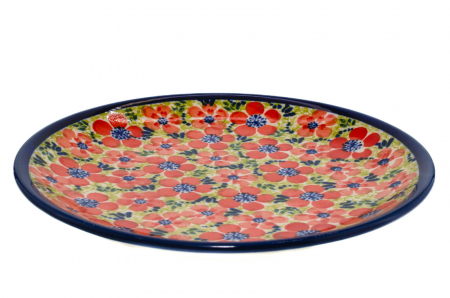 Farfurie rotunda intinsa Fire Poppies, ceramica smaltuita, pictata manual, 19,5 cm [2]