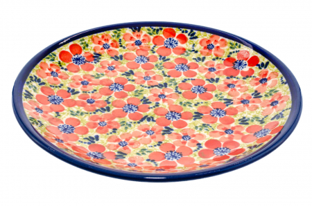 Farfurie rotunda intinsa Fire Poppies, ceramica smaltuita, pictata manual, 19,5 cm [1]