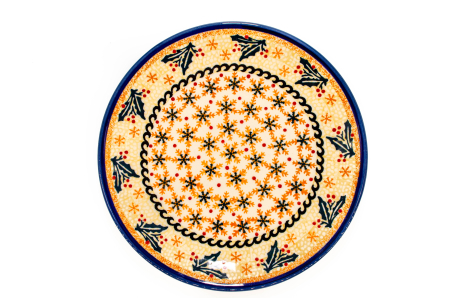 Farfurie rotunda intinsa Christmas Joy, ceramica smaltuita, pictata manual, 19,5 cm [4]