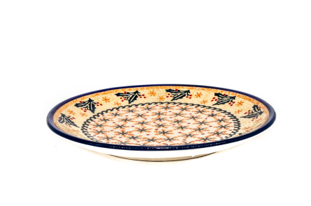 Farfurie rotunda intinsa Christmas Joy, ceramica smaltuita, pictata manual, 19,5 cm [2]