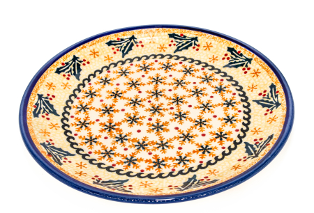 Farfurie rotunda intinsa Christmas Joy, ceramica smaltuita, pictata manual, 19,5 cm [3]