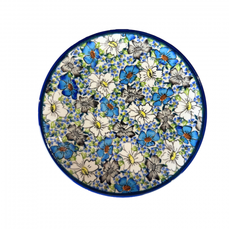 Colectii Artistice - Farfurie rotunda intinsa, Floral Beauty, ceramica smaltuita, pictata manual, 19,5 cm