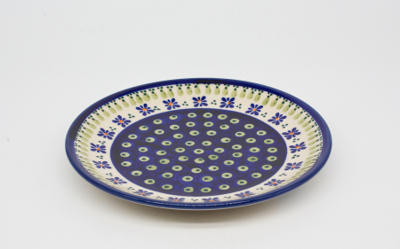 Farfurie rotunda intinsa Peacock Leaves, ceramica smaltuita, pictata manual, 19,5 cm [2]