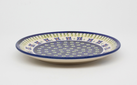 Farfurie rotunda intinsa Peacock Leaves, ceramica smaltuita, pictata manual, 19,5 cm [3]