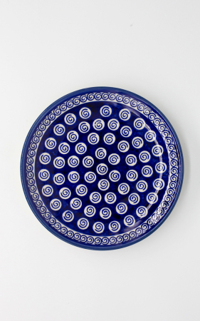 Farfurie rotunda intinsa Polka Dots, ceramica smaltuita, pictata manual, 19,5 cm [0]