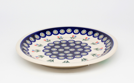 Farfurie rotunda intinsa Tulips Pair, ceramica smaltuita, pictata manual, 24,0 cm [1]