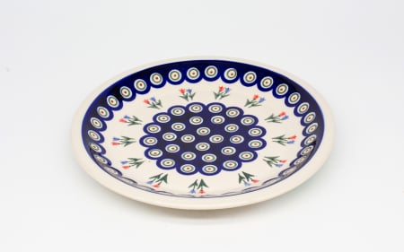 Farfurie rotunda intinsa Tulips Pair, ceramica smaltuita, pictata manual, 24,0 cm [2]