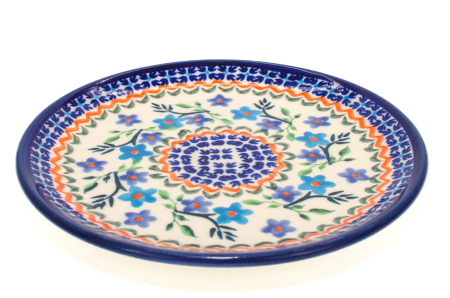 Farfurie rotunda mica Basket of Blue, ceramica smaltuita, pictata manual, 16,0 cm [2]