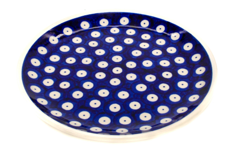 Farfurie rotunda mica Blue Eyes, ceramica smaltuita, pictata manual, 16,0 cm [2]