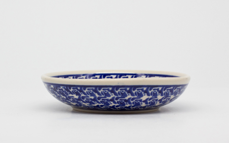 Farfurie rotunda mica Forget-me-nots, ceramica smaltuita, pictata manual, 11,8 cm [2]