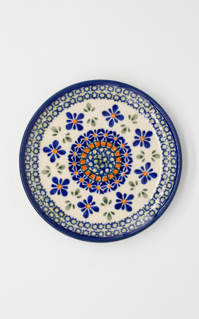 Set mic dejun pentru 2 persoane Joy, untiera cu capac si 2 farfurii mic dejun, ceramica poloneza pictata manual [2]