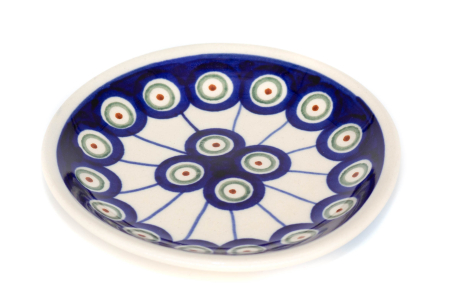 Farfurie rotunda mica Peacock Eyes, din ceramica smaltuita, pictata manual, 11,6 cm [1]