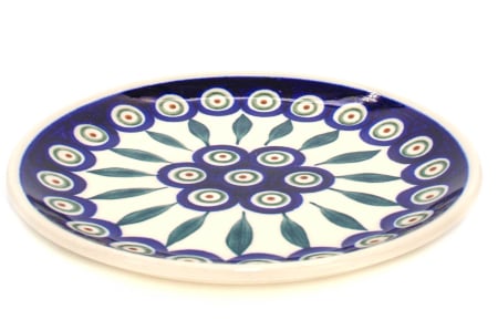 Farfurie rotunda mica Peacock Tear Drops, ceramica smaltuita, pictata manual, 16,0 cm [2]