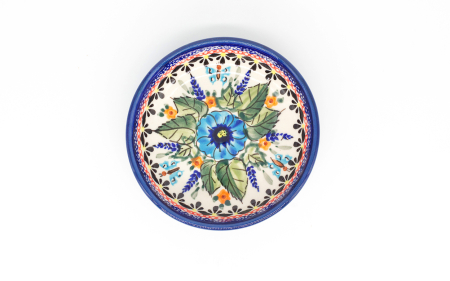 Farfurii - Farfurie rotunda mica pentru desert  Regal Bouquet, ceramica smaltuita, pictata manual, 11,8 cm