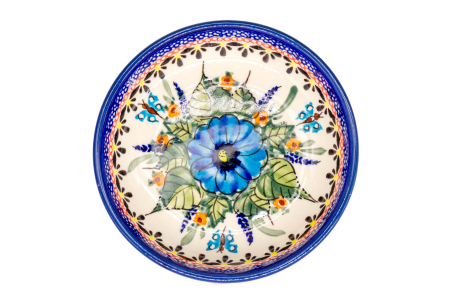 Farfurie rotunda mica Regal Bouquet, ceramica smaltuita, pictata manual, 13,8 cm [4]