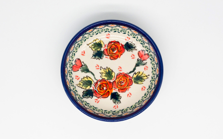 Farfurie rotunda mica Roses, ceramica smaltuita, pictata manual, 13,8 cm [0]