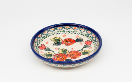 Farfurie rotunda mica Roses, ceramica smaltuita, pictata manual, 13,8 cm [2]