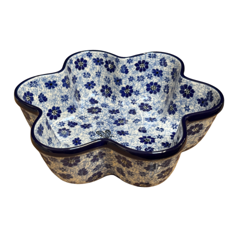 Formă de copt in forma de floare pentru paine / chifle pufoase/ tort /pasca  , Butterfly Dance, ceramica smaltuita, pictat manual, diametru 24,0cm [3]