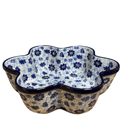 Formă de copt in forma de floare pentru paine / chifle pufoase/ tort /pasca  , Butterfly Dance, ceramica smaltuita, pictat manual, diametru 24,0cm [5]