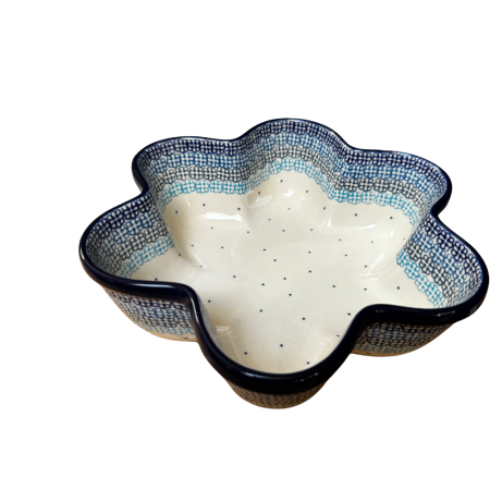 Formă de copt in forma de floare pentru paine / chifle pufoase/ tort /pasca  , Morning Glory, ceramica smaltuita, pictat manual, diametru 24,0cm [3]