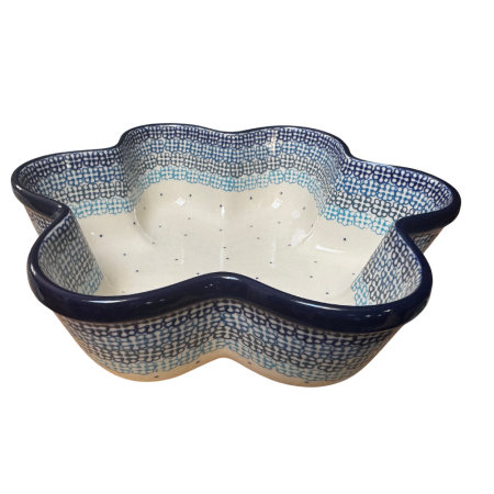 Formă de copt in forma de floare pentru paine / chifle pufoase/ tort /pasca  , Morning Glory, ceramica smaltuita, pictat manual, diametru 24,0cm [1]