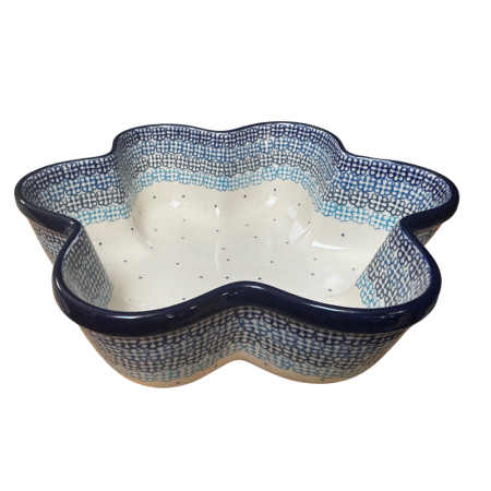 Tavi de copt - Formă de copt in forma de floare pentru paine / chifle pufoase/ tort /pasca  , Morning Glory, ceramica smaltuita, pictat manual, diametru 24,0cm