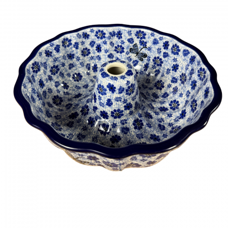 Forma de copt Panettone, Butterfly Dance, ceramica smaltuita, pictat manual, diametru 27cm [6]