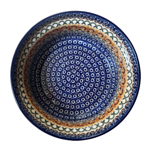 Formă pentru sufleu / vas ramekin , Morning Sunrise, ceramica smaltuita, pictat manual, diametru 20,5cm [4]