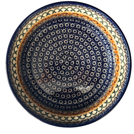 Formă pentru sufleu / vas ramekin , Morning Sunrise, ceramica smaltuita, pictat manual, diametru 20,5cm [3]