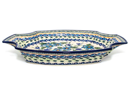 Fructiera Evangeline, ceramica smaltuita, pictata manual, 33,3 x 22,5 cm [2]