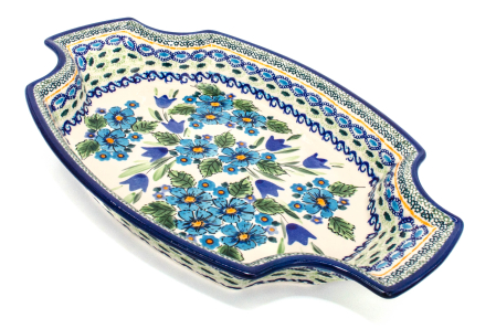 Fructiera Evangeline, ceramica smaltuita, pictata manual, 33,3 x 22,5 cm [0]