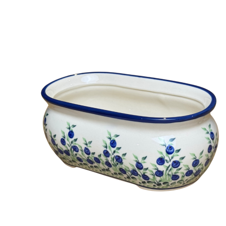 Ghiveci dublu Berries, ceramica smaltuita, pictat manual, 21,0 x 12,0 x 8,8 cm [3]