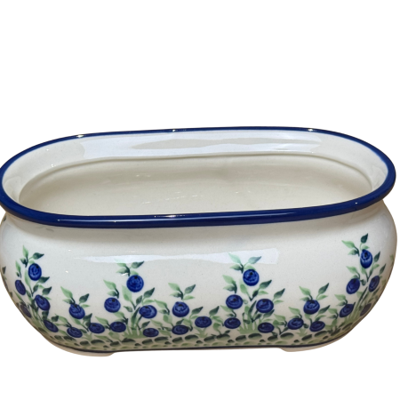 Ghiveci dublu Berries, ceramica smaltuita, pictat manual, 21,0 x 12,0 x 8,8 cm [2]