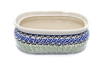 Ghiveci dublu Sweet Dreams, ceramica smaltuita, pictat manual, 21,0 x 12,0 x 8,8 cm [0]