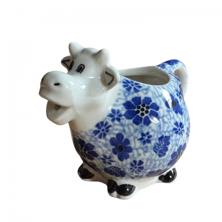Latiera "vacuta" Butterfly Dance, ceramica smaltuita, pictat manual, 160 ml [7]