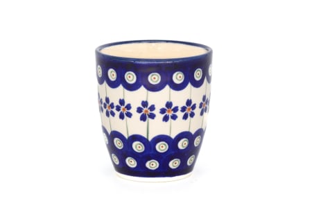 Colectia Floral Peacock - 2 x Pahar pentru ceai Floral Peacock, ceramica smaltuita, pictat manual, 180 ml