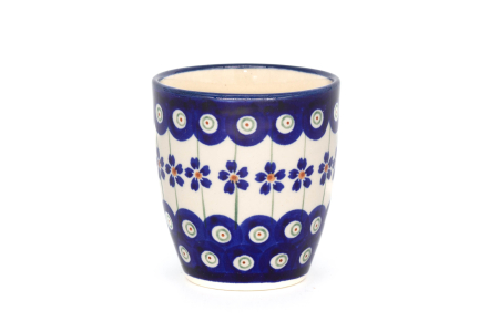 Pahar pentru ceai Floral Peacock, ceramica smaltuita, pictat manual, 180 ml [1]