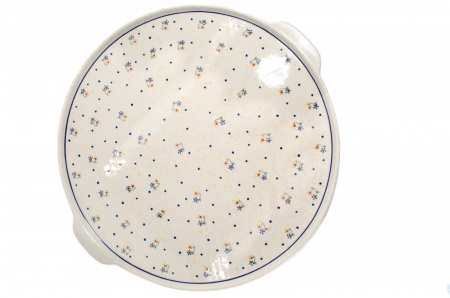 Piatra de copt Little Flowers, ceramica smaltuita, pictata manual, diametru 40,0 x43,0 cm [3]