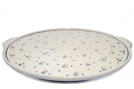 Piatra de copt Little Flowers, ceramica smaltuita, pictata manual, diametru 40,0 x43,0 cm [1]