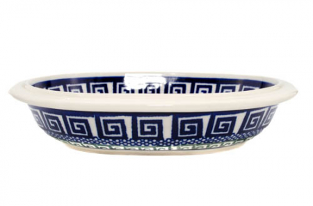 Platou / bol oval pentru servire Infinity, ceramica smaltuita, pictat manual, 15,0 x 18,0 cm [5]