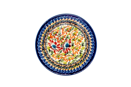 Platou branzeturi Flower Jungle, rotund, ceramica smaltuita, pictat manual, 16,1 cm [0]
