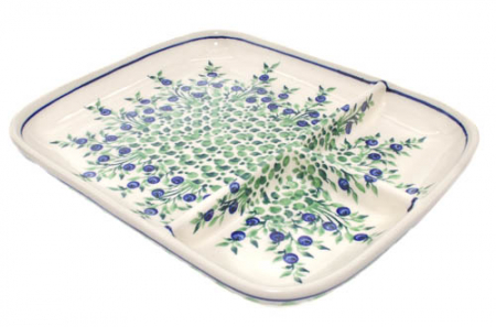 Platou ceramica Berries, smaltuit, pictat manual, 25,0 x 21,0cm [2]
