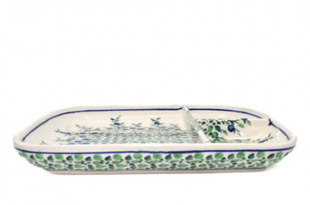 Platou ceramica Berries, smaltuit, pictat manual, 25,0 x 21,0cm [5]