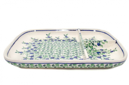 Platou ceramica Berries, smaltuit, pictat manual, 25,0 x 21,0cm [1]